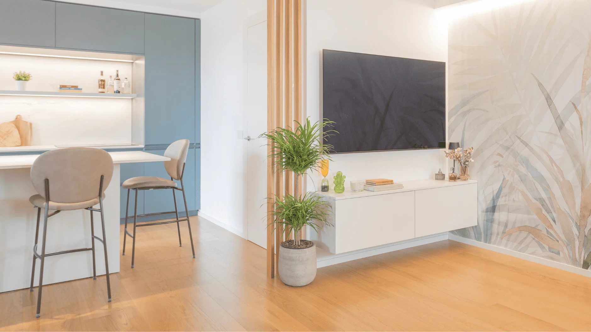 Pavimento in legno Italwood in abitazione dal design contemporaneo